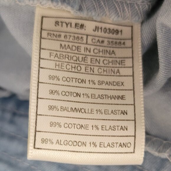 Jack by BB Dakota Suko Blue Chambray Jumpsuit Wide Leg - Picture 13 of 16